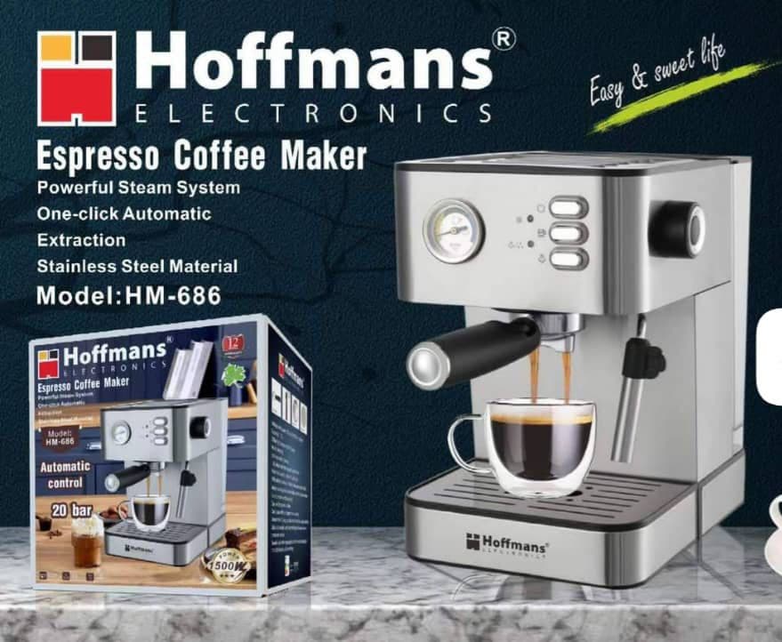 Hoffmans Espresso Coffee Maker HM 686 – 1500W ☕🔥