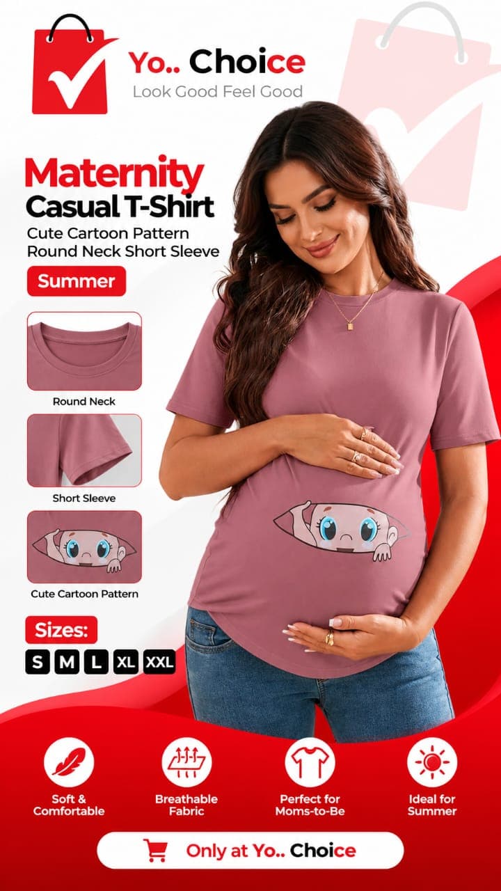 L143SN Maternity Casual T-Shirt