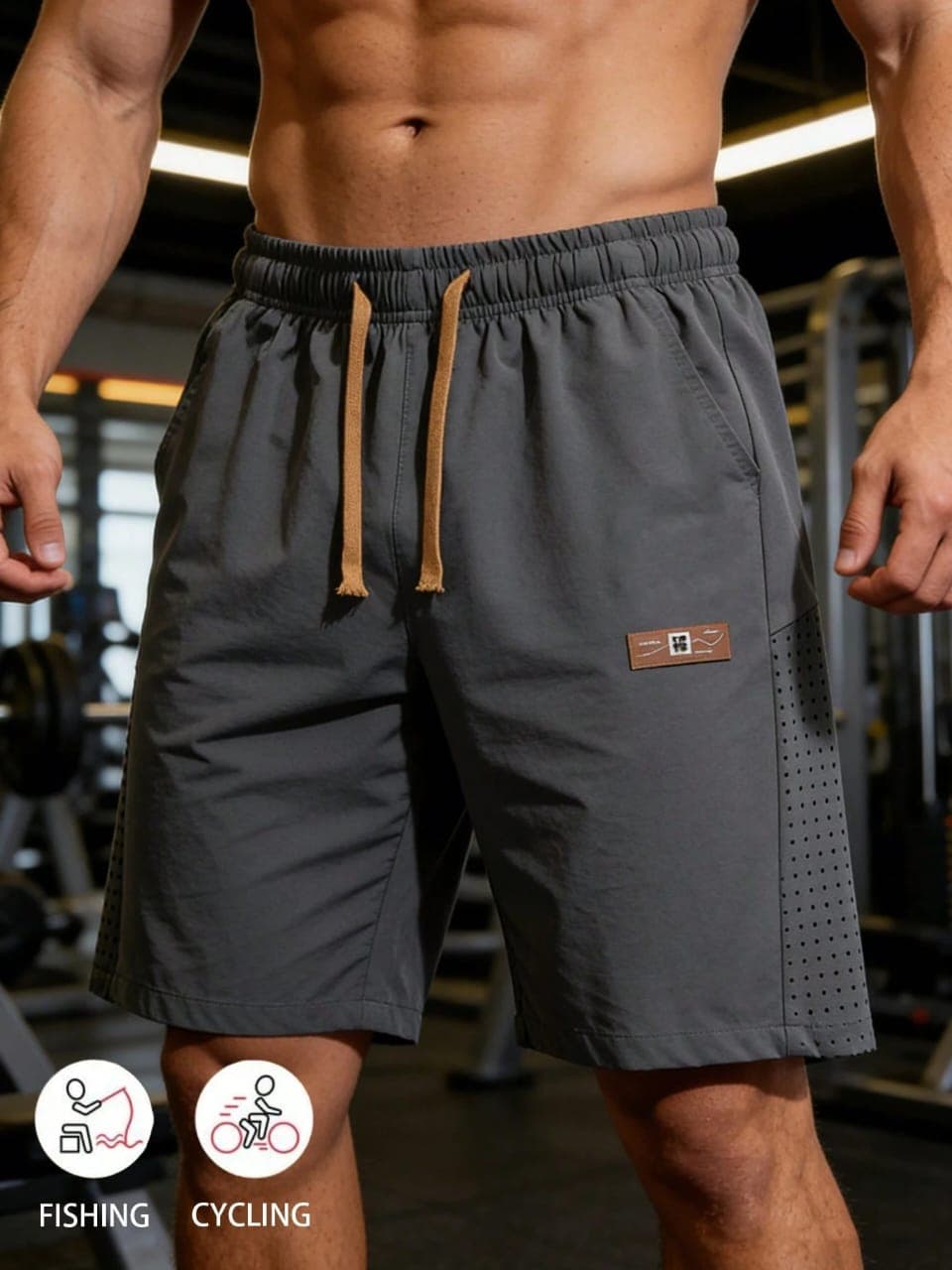 L119SN Men's Summer Casual Sports Shorts with Pockets