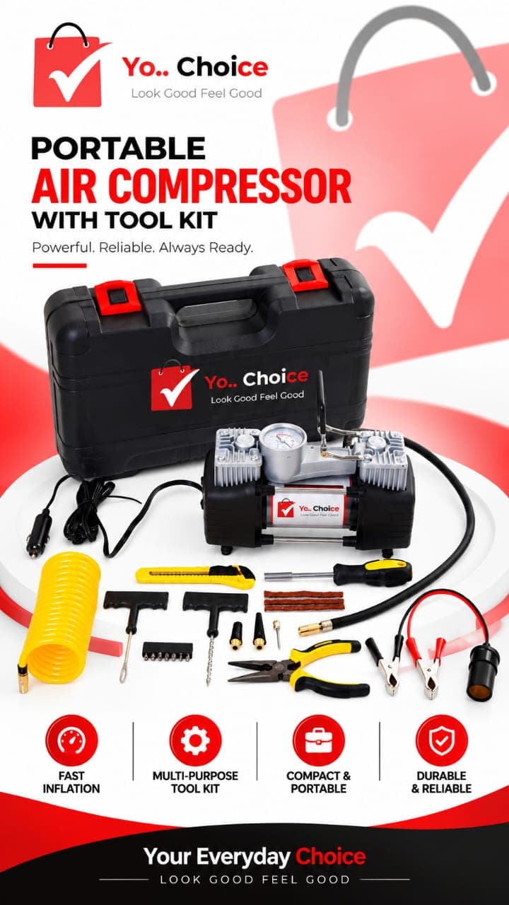 L128SN Portable Air Compressor with Tool Kit