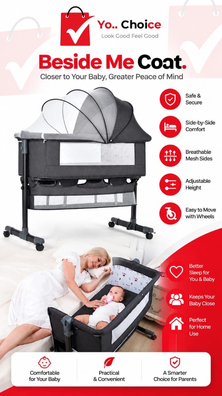 L139SN Bedside Baby Cot